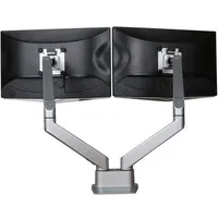Ergopro Doppelmonitorarm mit Gasfeder, silbergrau