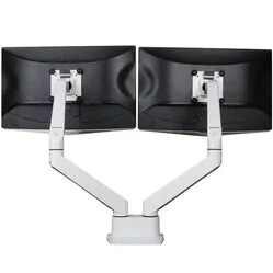 Ergopro Doppelmonitorarm mit Gasfeder, weiß