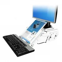 Dataflex Addit Acryl verstellbarer Monitorständer mit Dokumentenhalter