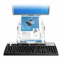 Dataflex Addit Acryl verstellbarer Monitorständer mit Dokumentenhalter