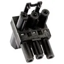 3-poliger T-Verteiler schwarz