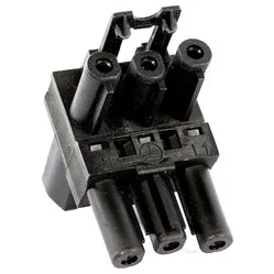 3-poliger T-Verteiler schwarz