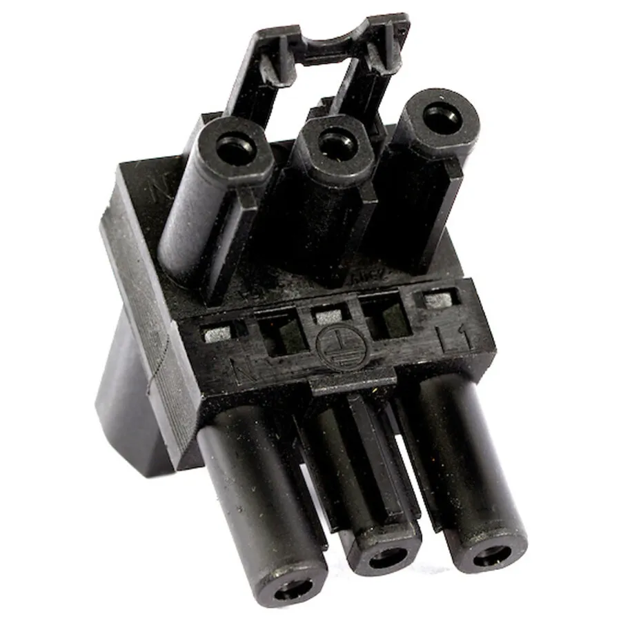 3-poliger T-Verteiler schwarz