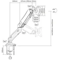 Equip Basic Gasfeder-Monitorarm