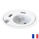 Powerdot Steckdosenleiste BE/FR (UTE) mit 2x USB-A, weiß