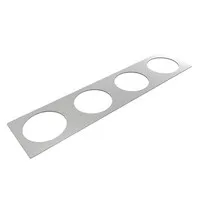 Powerdot quadratische Metallzierleiste silbergrau Ø79