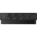 Ergopro Desk Up 2.0 - 3x 230V + USB-A & USB-C Ladegerät schwarz