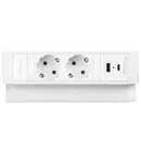 Ergopro Desk Up 2.0 - 2x 230V + USB-A & USB-C Ladegerät weiß