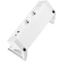 Ergopro Desk Up 2.0 - 2x 230V + USB-A & USB-C Ladegerät weiß
