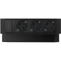 Ergopro Desk Up 2.0 – 3x 230 V, schwarz