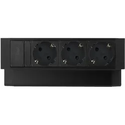 Ergopro Desk Up 2.0 – 3x 230 V, schwarz