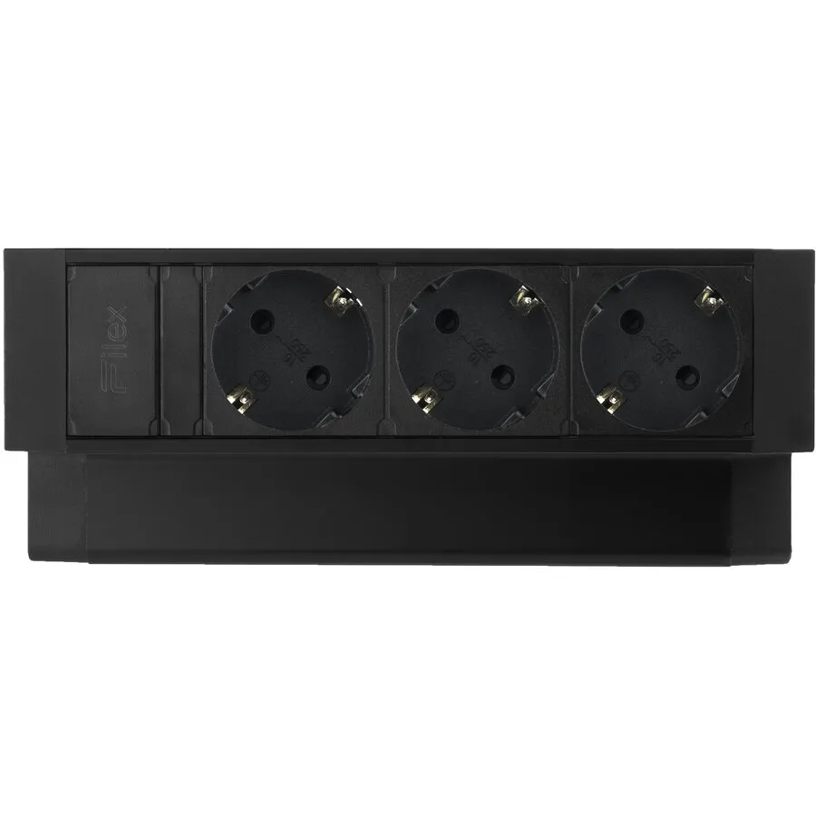 Ergopro Desk Up 2.0 – 3x 230 V, schwarz