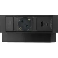 Ergopro Desk Up 2.0 - 1x 230V + USB-A & USB-C Ladegerät schwarz