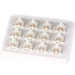 Gateron Weißes Schalter-Set mit mechanischen Schaltern, 12er-Pack