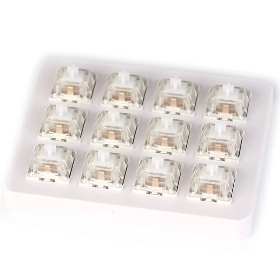 Gateron Weißes Schalter-Set mit mechanischen Schaltern, 12er-Pack