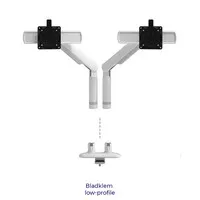 Dataflex Viewprime Plus Doppel-Monitorarm – weiß