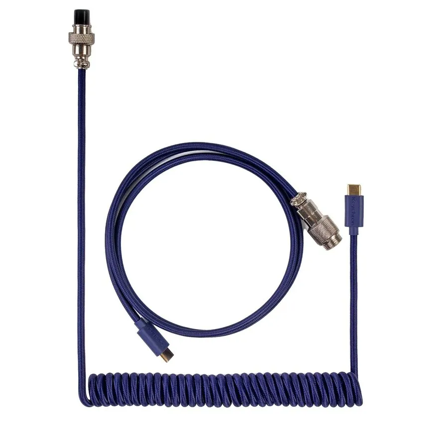 Keychron Coiled Aviator Kabel - blau