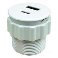 Powerdot Micro mit 1x USB-A und 1x USB-C, Ø 30 mm, weiß