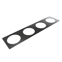 Powerdot quadratische Metallzierleiste schwarz Ø79