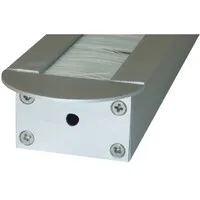 Aluminium Kabeldurchführung mit abgerundeten Ecken schmal grau - 45 x 450 x 20 mm