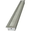Aluminium Kabeldurchführung mit rechten Winkeln schmal grau - 45 x 427 x 20 mm