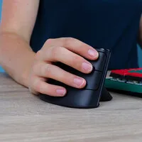 Delux MV6 kabellose USB + Bluetooth Rechtshändermaus schwarz