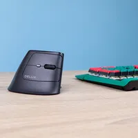 Delux MV6 kabellose USB + Bluetooth Rechtshändermaus schwarz