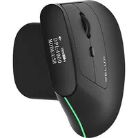 Delux MV6 kabellose USB + Bluetooth Rechtshändermaus schwarz