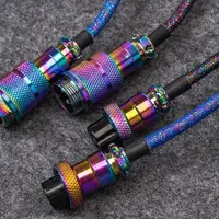 Keychron Premium-Aviator-Spiralkabel – Rainbow Plated Black
