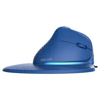 Delux Seeker mit Display, kabellos, für Rechtshänder, blau