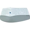 Delux Ergonomic Split Classic, weiß, kabellos