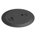 Powerdot Mini mit 2x USB-C Ladegerät Ø51 mm schwarz
