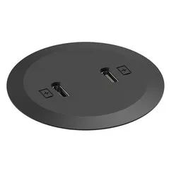 Powerdot Mini mit 2x USB-C Ladegerät Ø51 mm schwarz
