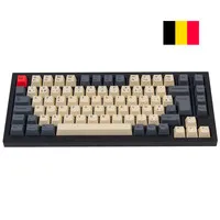 Keychron ISO (AZERTY BE) Layout OEM Profil Dye-Sub PBT Tastenkappen für Q1, Q2 und K2 - Carbon