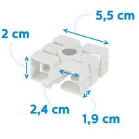 Ergopro 3 Segmente + Magnet für Slim Kabelschlauch weiß