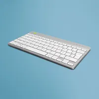 R-Go Compact Break AZERTY – weiße kabellose Tastatur