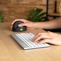 R-Go Compact Break AZERTY – weiße kabellose Tastatur