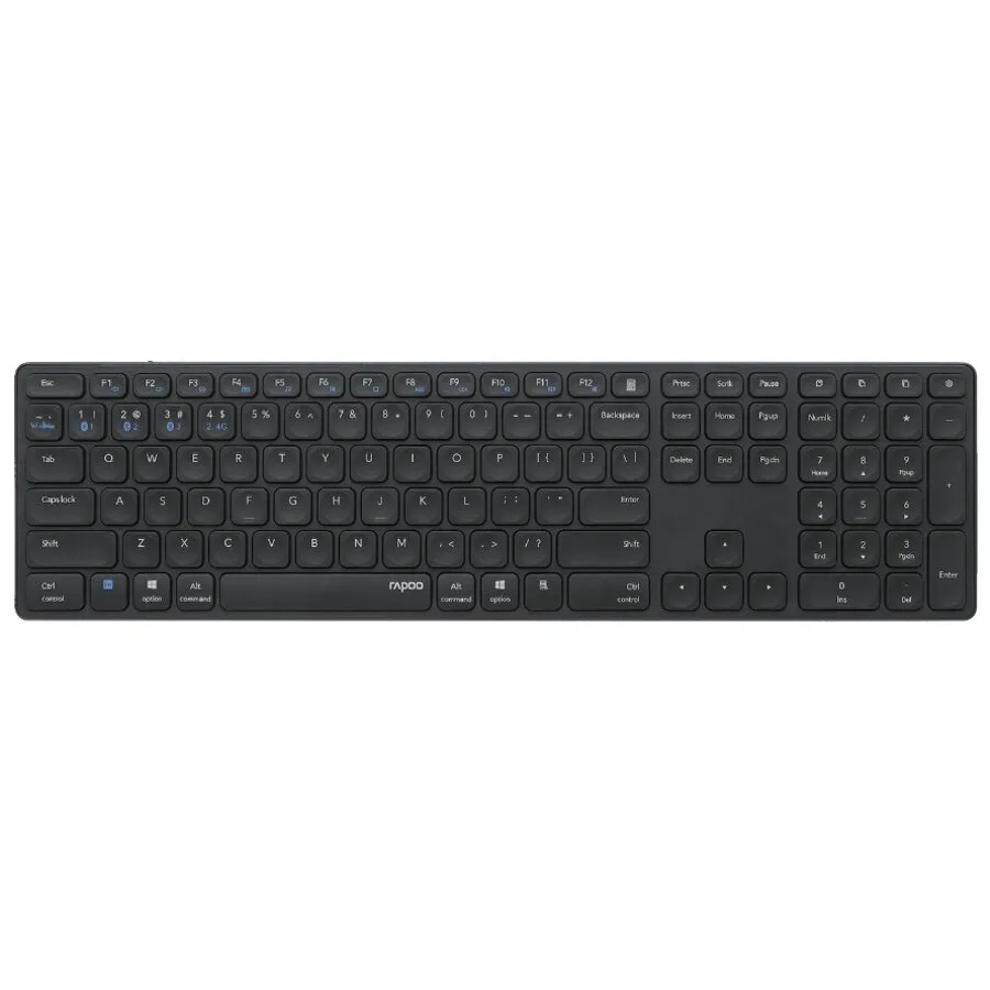 Rapoo E9550L kabellose Tastatur mit Nummernblock schwarz