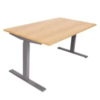 Ergopro NPR 1813 Sitz-Steh-Schreibtisch 62–127 cm, inkl. kostenloser Montage – Silbergrau