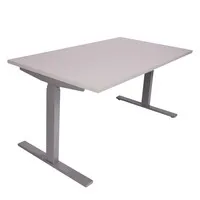 Ergopro NPR 1813 Sitz-Steh-Schreibtisch 62–127 cm, inkl. kostenloser Montage – Silbergrau