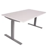 Ergopro NPR 1813 Sitz-Steh-Schreibtisch 62–127 cm, inkl. kostenloser Montage – Silbergrau