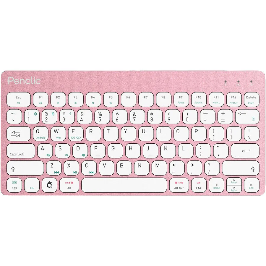 Penclic KB3 Kompakte Bluetooth-Tastatur - pretty pink