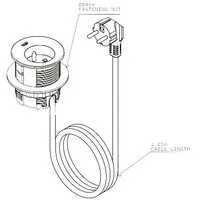 Powerdot Compact Power mit USB-C Ladegerät Ø60 mm weiß mit Schutzkontakt BE/FR (UTE)