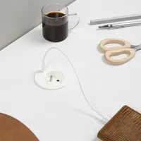 Powerdot Compact Power mit USB-C Ladegerät Ø60 mm weiß mit Schutzkontakt BE/FR (UTE)
