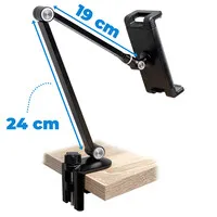 Ergopro Tablet- und Smartphone-Halterung mit Schreibtischklemme – 4,7" bis 12,9"