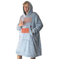 Glovii Beheizter Poncho hellgrau