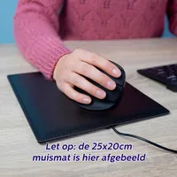 De WarmeMat™ beheiztes Mauspad 32,5 x 22,5 cm schwarz