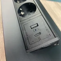 Ergopro VOLT_IN Einbau-Steckdose mit USB A+C Ladegerät schwarz