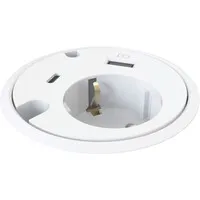 Powerdot 16 mit USB-A Ladegerät und USB-C Ø79 mm weiß