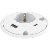 Powerdot 16 mit USB-A Ladegerät und USB-C Ø79 mm weiß